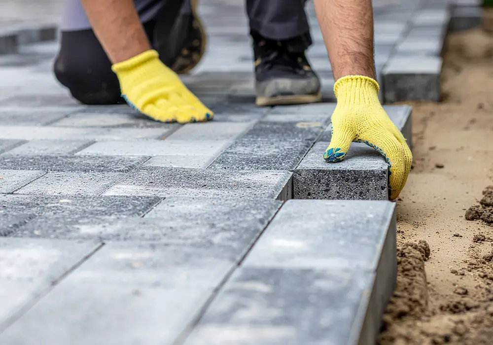 Pose de pavés